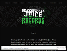 Tablet Screenshot of grasshopperjuice.com